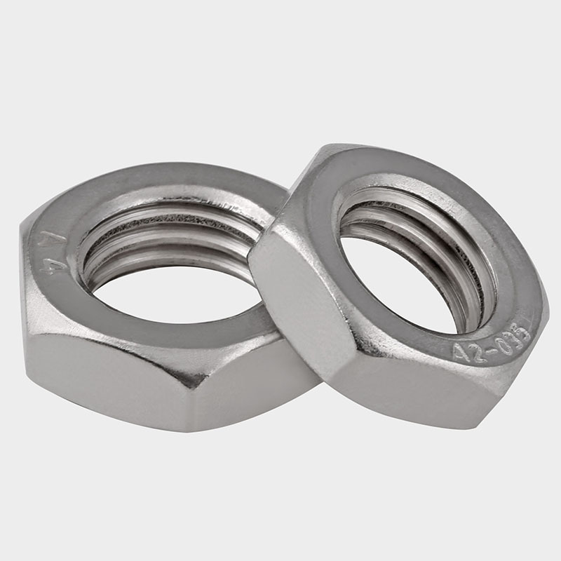 304不锈钢细牙薄螺母六角细牙螺帽M8M10*1M12m14M16M18M60*1.5*3