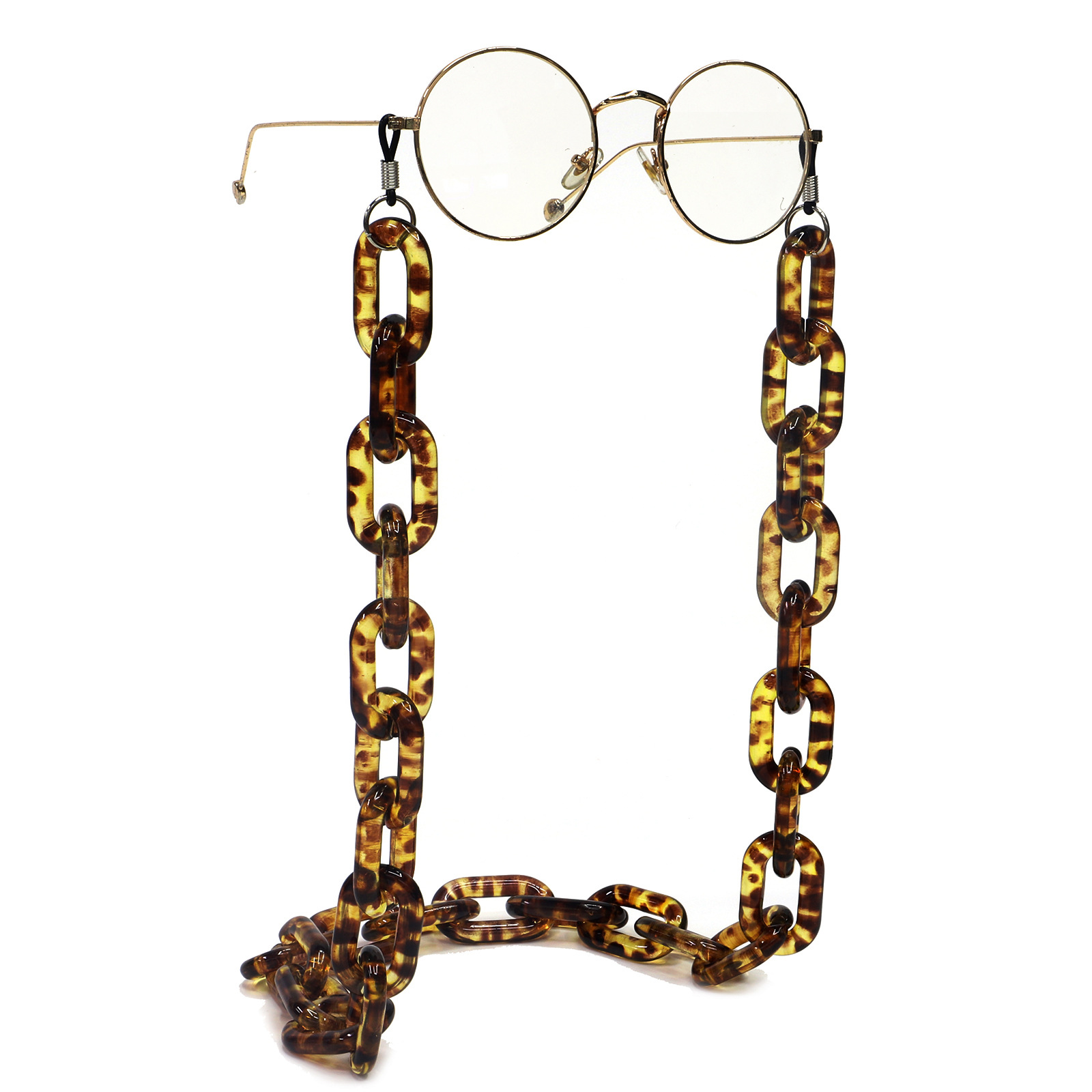90g Weight Plastic Material Resin Acrylic Plastic Leopard Glasses Chain Simple Retro Fashion Glasses Chain Anti-skid Anti-lost Wholesale Nihaojewelry 1