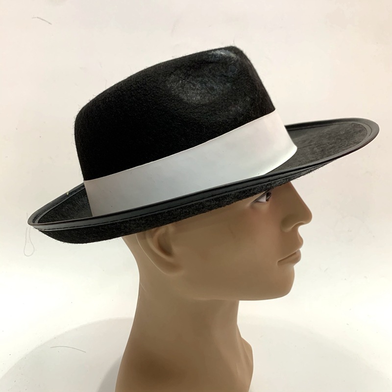 Qianfang Festival wig hat, popular cowboy hat, top hat, horseman rider hat, Festival hat, White broadband hat 2231 detail image 4