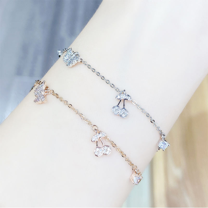 Elegant Geometric Copper Bracelets Plating Zircon Copper Bracelets 1 Piece