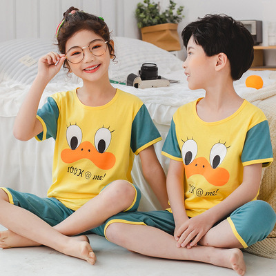 Children's clothing 2020 summer new pattern children Cotton Home Furnishings Children Air conditioning service Boy girl Home Furnishing pajamas