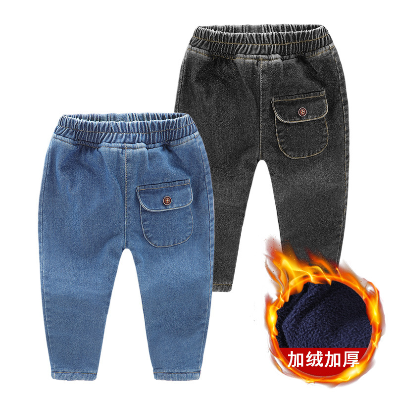 Boys jeans plus velvet padded pants 2020...