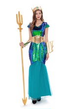 万圣节服装年会成人希腊罗马神话女神娜迦海妖海神装扮服装