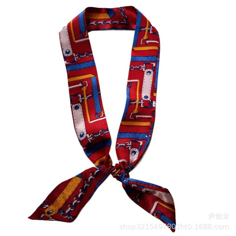 Длинный шелковый шарф 4×85 см, ленточка для сумки, декоративная аксессуар в корейском стиле