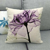 X-Ray colorful transparent flower linen pillow sleeve cross-border platform and other sources of supply and other sources of cushion cover to sell direct sales 010