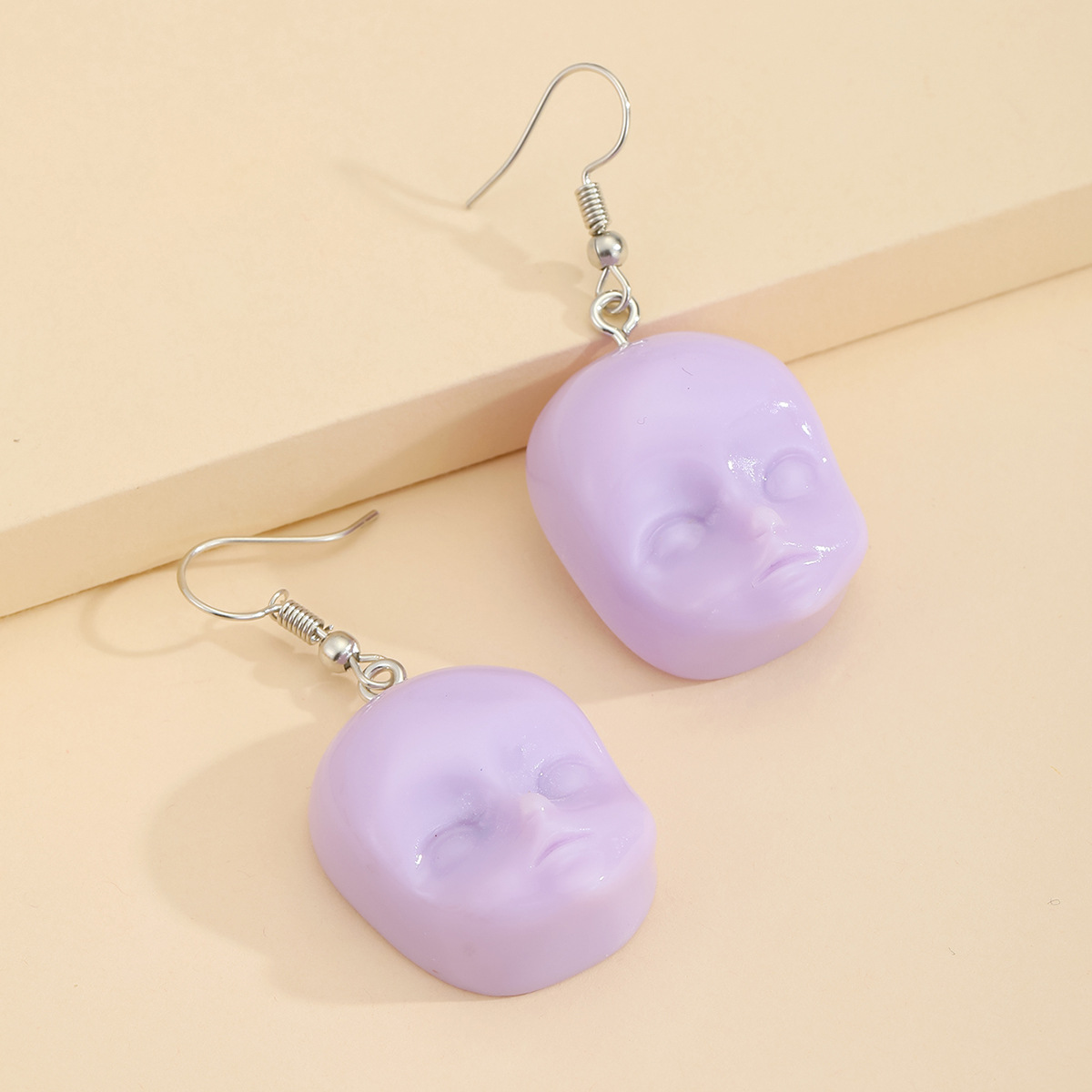 Fashion Halloween Elf Head Baby Face Resin Earrings display picture 4