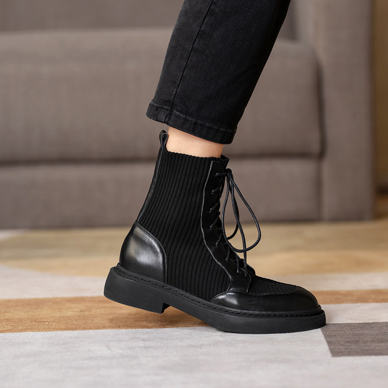 Chiko Lena Round Toe Block Heels Boots