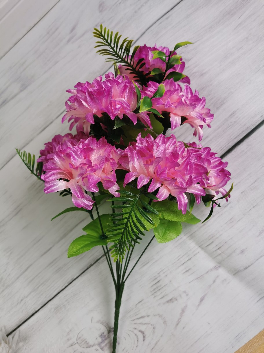 9 flores de crisantemo de ángulo agudo, tela de seda brillante, flores inmortales, arreglos de flores decorativas, flores Qingming, precios especiales