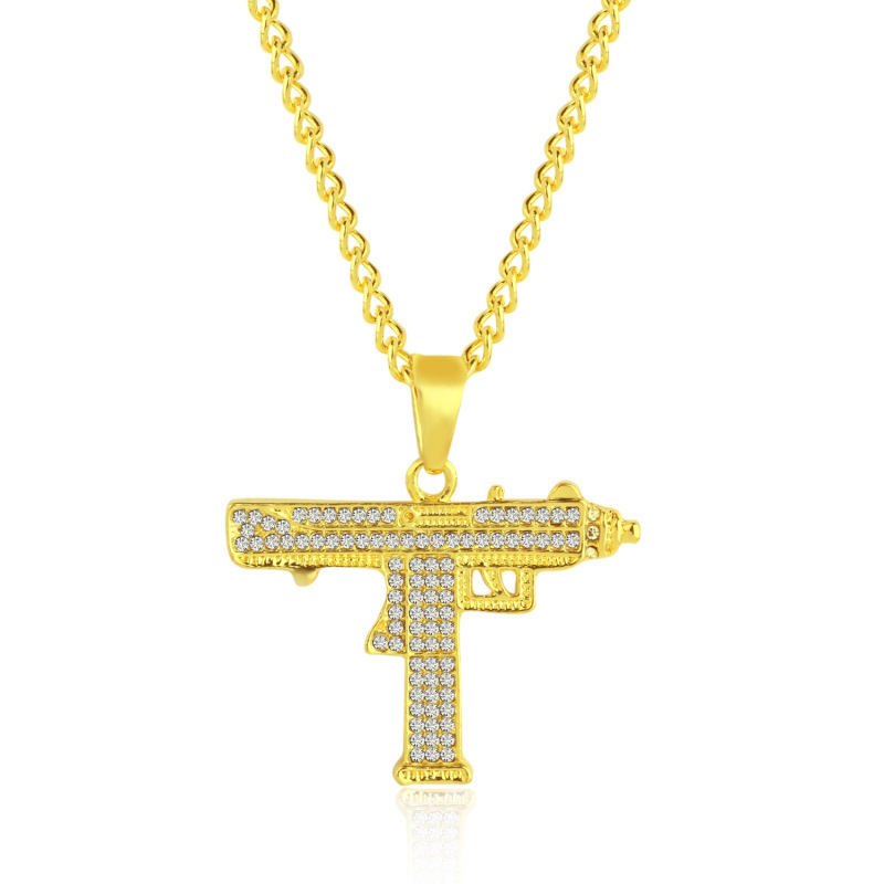 New Necklace Wholesale Fashion Hiphop Big Gold Full Diamond Necklace display picture 12