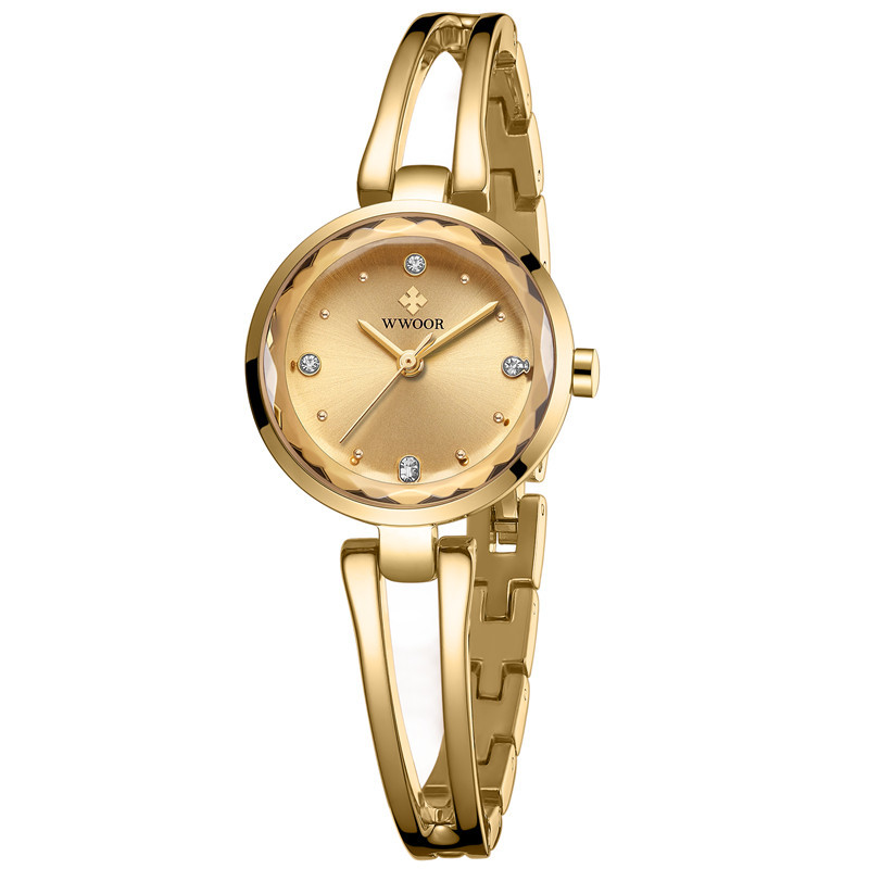 WWOOR sosteniendo amor nuevo reloj de cuarzo casual de mujer impermeable moda rhinestone estudiante moda tazón reloj 8866