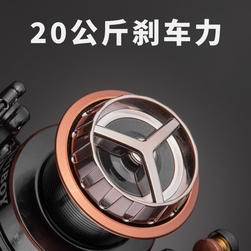 大物鱼轮远投海钓无间隙渔轮全金属不锈钢海竿船钓锚鱼巨物纺车轮
