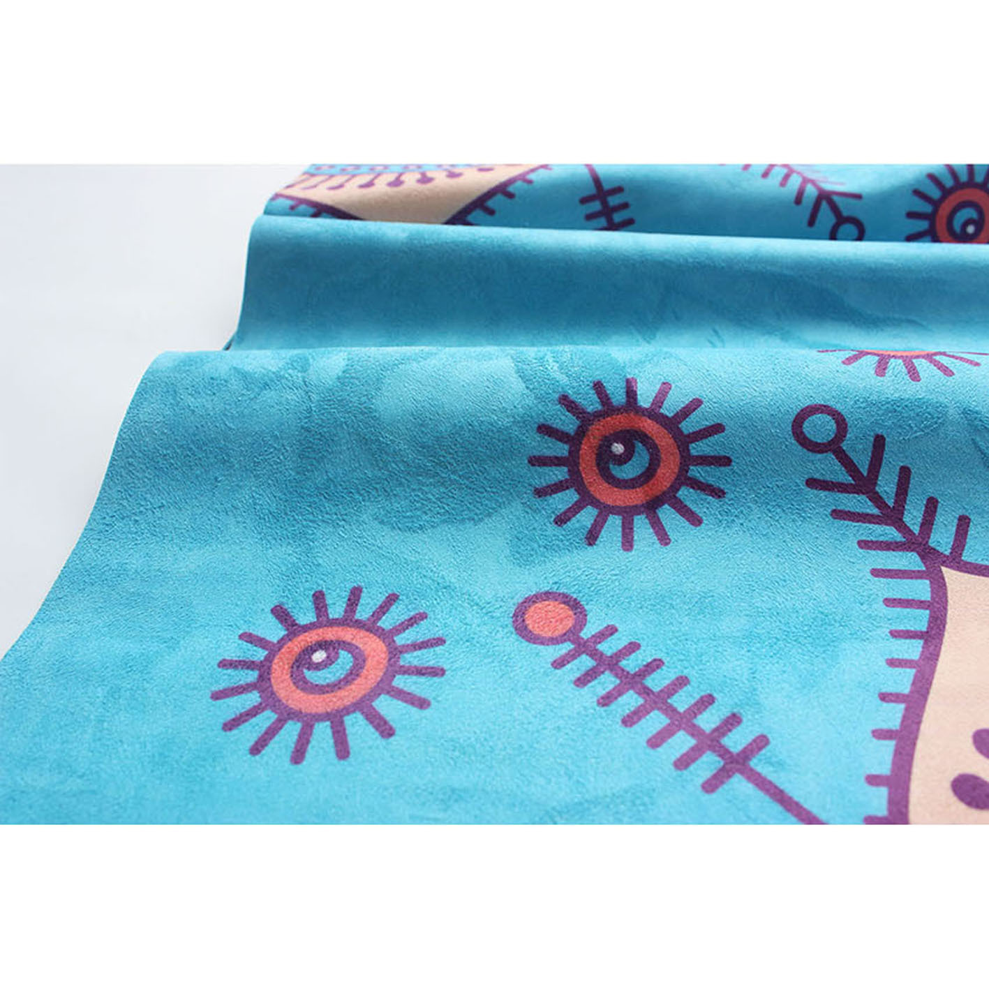 工厂直供网课瑜伽垫铺巾 折叠橡胶瑜伽薄垫 瑜伽毯巾 瑜伽垫铺巾