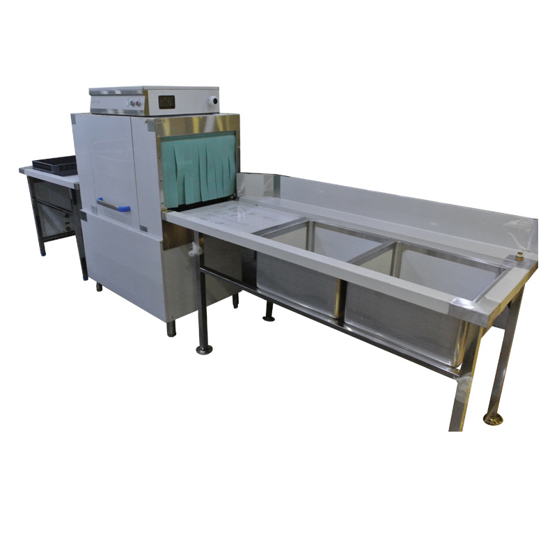 kitchen equipment dishwasher Ye Xin Channel type high pressure Spray XCDM-400 commercial Hotel canteen dishwasher
