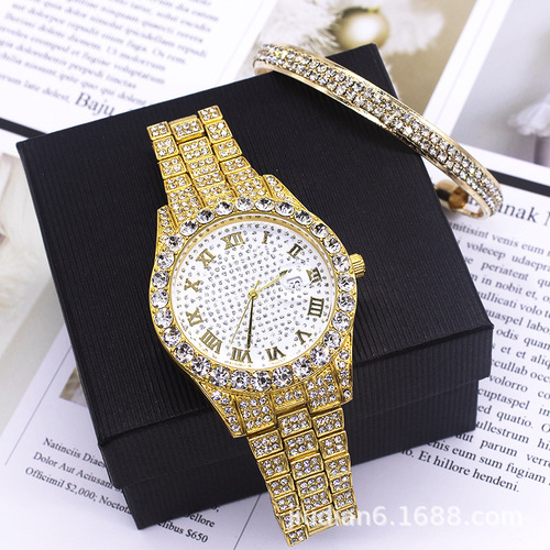 wrist watch set 新款手表女士外贸跨境镶钻 wrist watches women