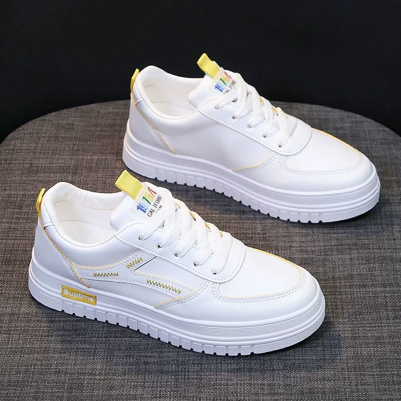 Белые туфли женские, Новинка осени 2022 года, однослойная обувь, универсальная Студенческая обувь в Корейском стиле, женская уличная обувь, повседневная обувь на плоской подошве