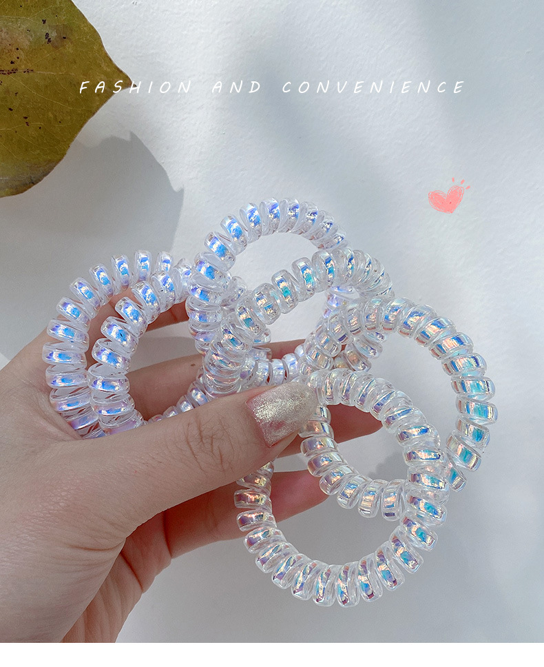 Fashion Gradient Color Phone Line Hair Ring Handmade Hair Tie 1 Piece display picture 7