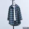 Spring autumn shirt, retro jacket for elementary school students, 2021 years, Korean style, oversize, western style