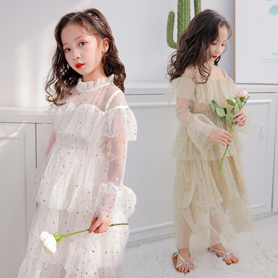 2020 summer new pattern girl fashion Korean Edition star Jacobs Dress INS CUHK Princess Dress