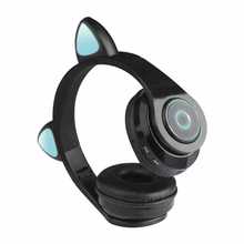 B39貓耳朵頭戴式無線藍牙大耳機塑膠外殼 耳機殼料 新款耳機耳殼