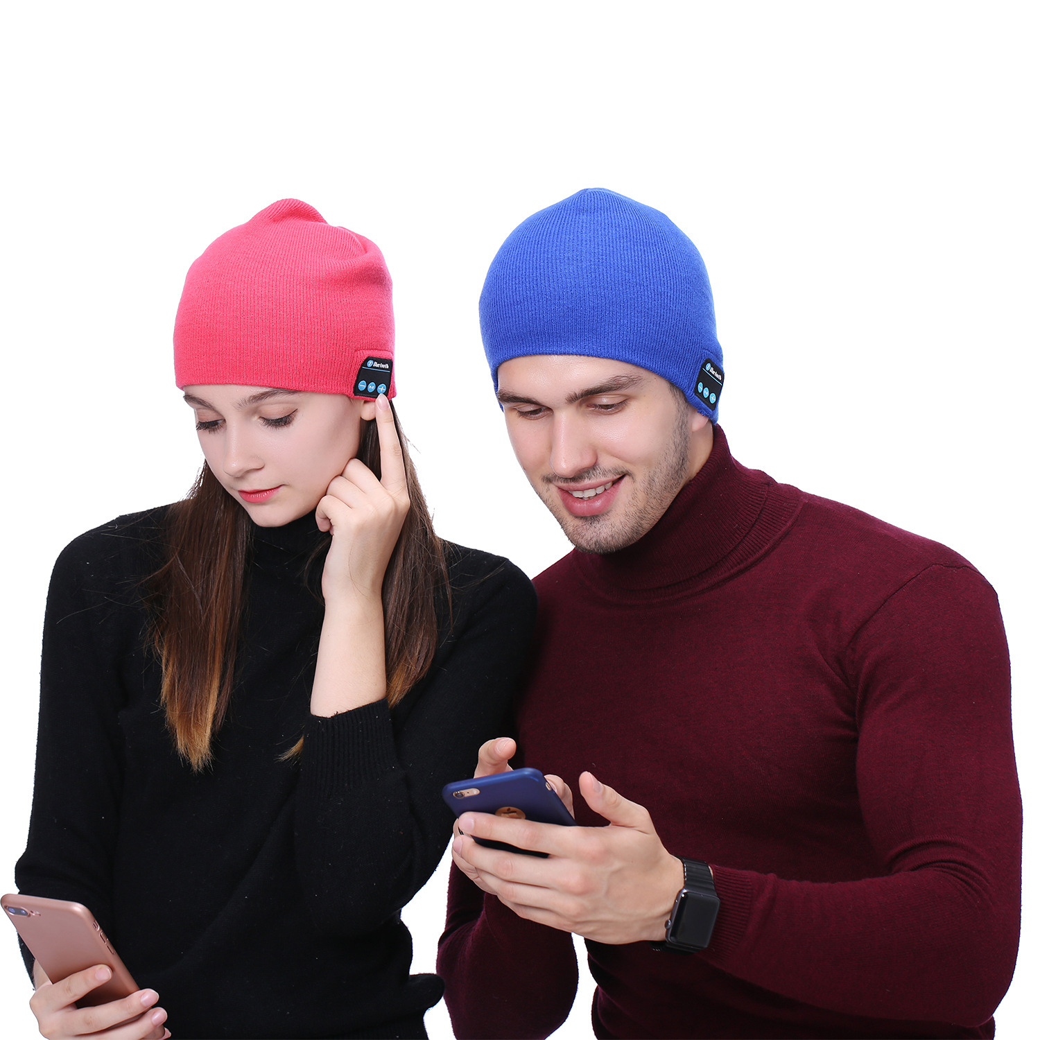 transborder Knit Wireless headphone bluetooth 5.0 Beanie Hat