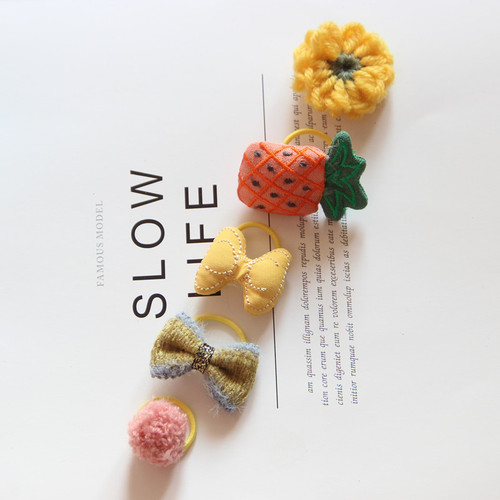 Children's Hair Tie Thumb Rubber Band Set Cute Small Hair Tie Tendon Head Rope Hair Ball Hair Tie New Toddler Hair Rope Rubber Band