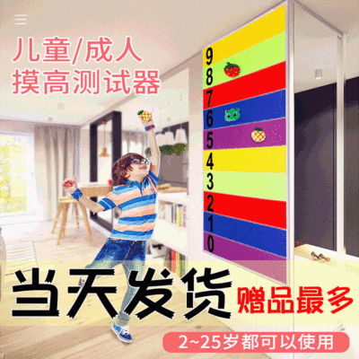 摸高测试器弹跳训练器儿童小孩测试助长高跳高拉伸摸高尺挂毯