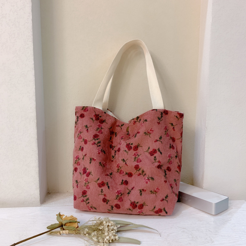 Femmes Mode Fleur Tissu Oxford Sac De Courses display picture 6