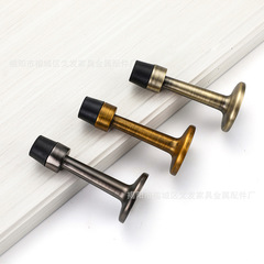 Hotel room door zinc alloy thickened anti-collision door stop, bathroom door buffer silent rubber door stopper