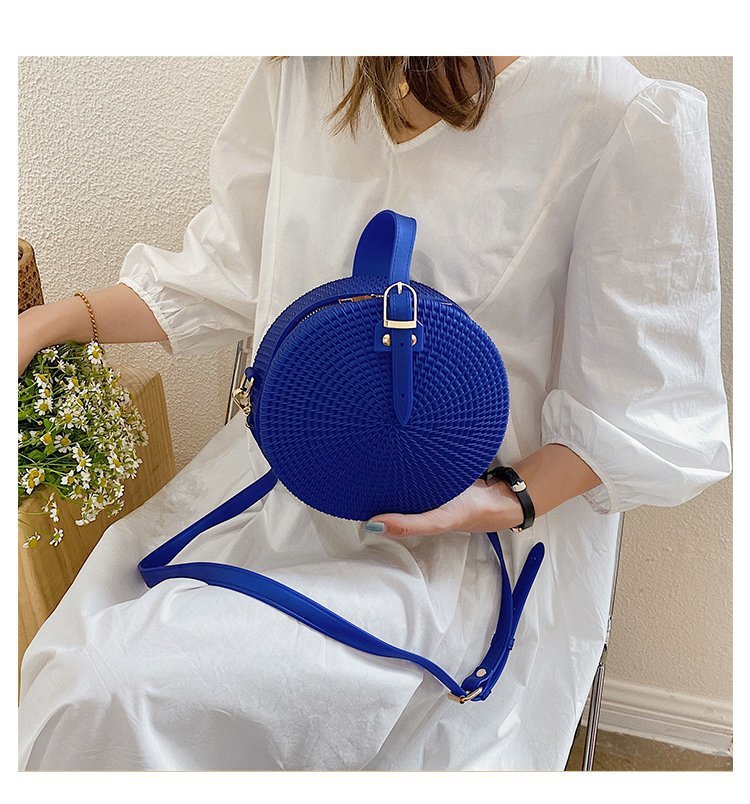 Circle Bag Bags Type Casual, Daily Occasion PVC Material Solid Color Pattern Women's Small Pvc Solid Color Streetwear Zipper Circle Bag