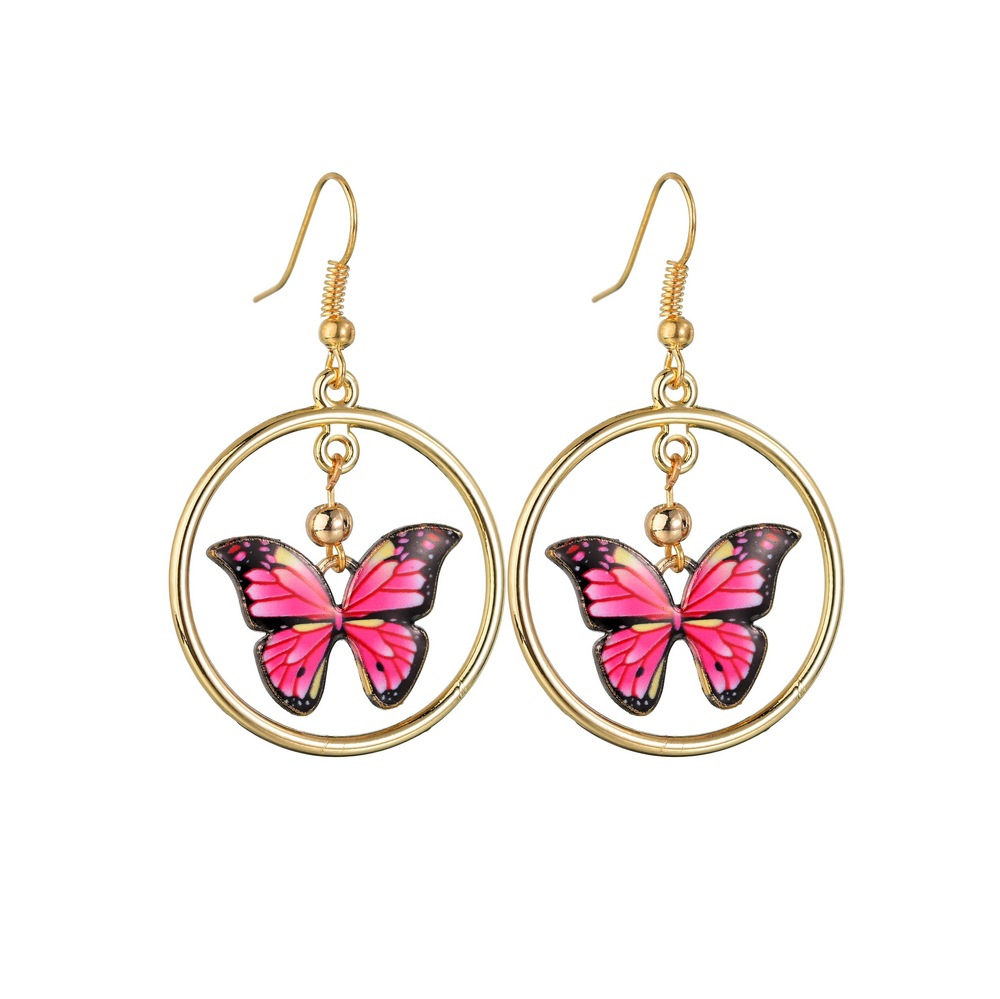 Cute Gradient Painted Butterfly Earrings display picture 2