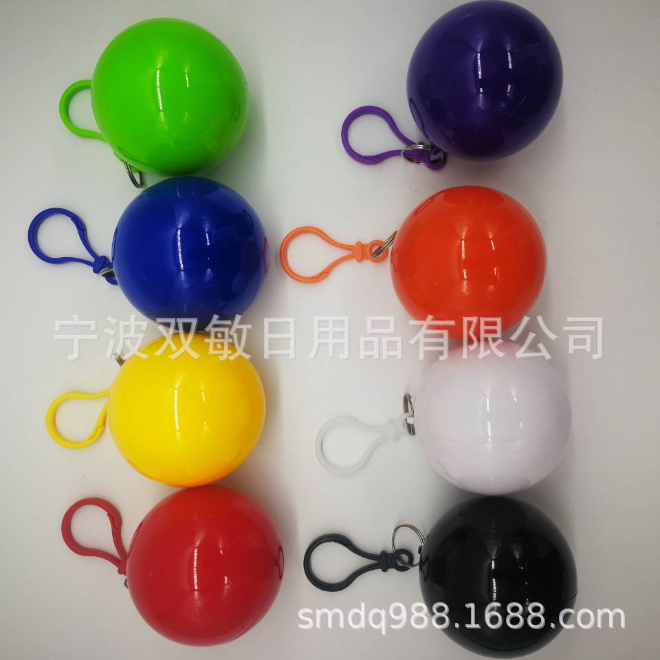 Colorful Plastic Portable Ball Raincoat Transparent Poncho Disposable Raincoat Camping Fishing Travel Emergency Poncho