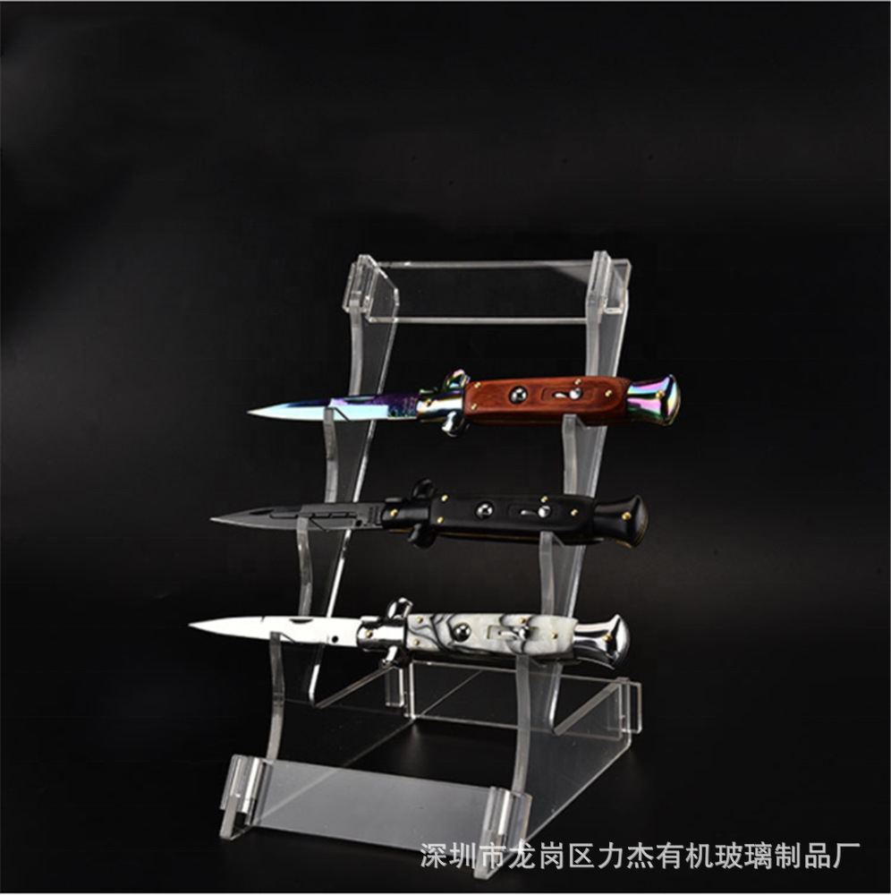 加工定制阶梯型有机玻璃刀座刀架 直排刀具展示架 透明亚克力刀座-阿里巴巴