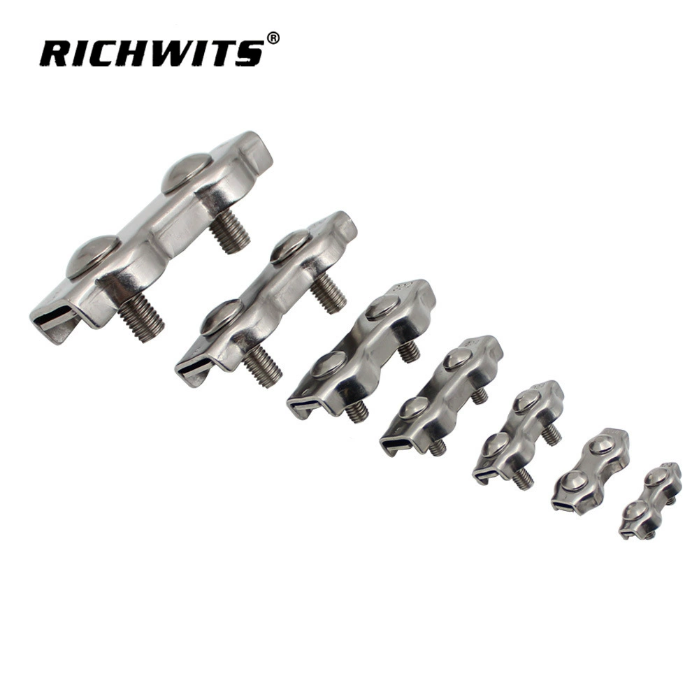 RICHWITS нержавеющая сталь 304 двойной зажим трос патрон слиток патрон двойной зажим