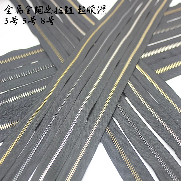 Багажные Аксессуары Одежда обувь черная ткань медный зуб молния супер гладкая молния 3 5 8 металлический размер молнии