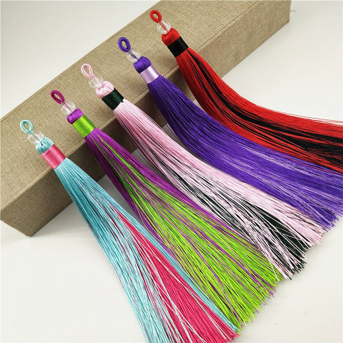 17cm long tassel pendant pendant tassel fan tassel accessories with loop ice silk tassel thread