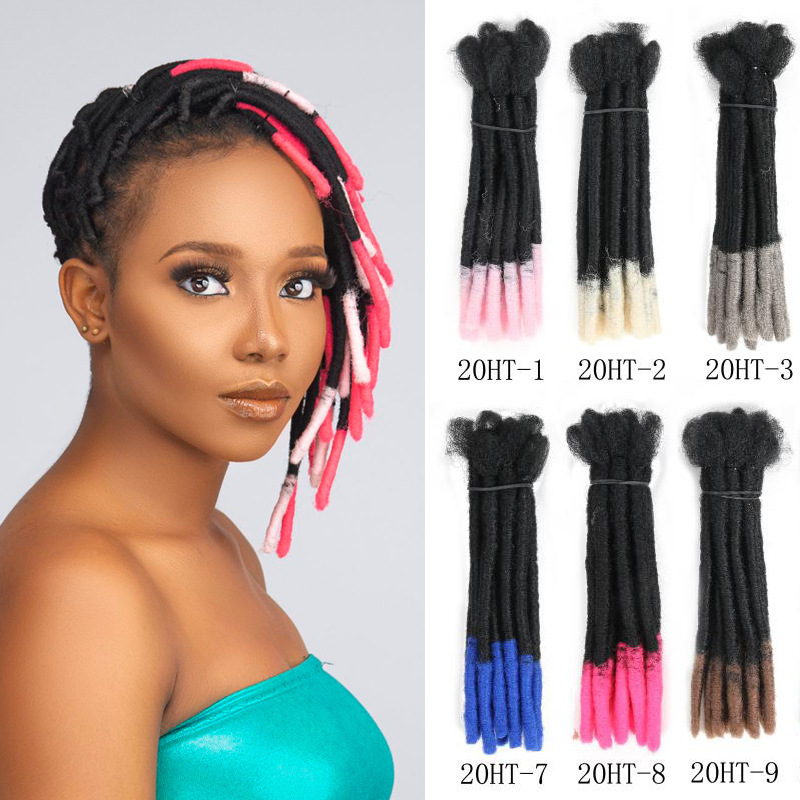 Cross-border e-commerce space silk ring bag dirty braid locs hip-hop women's men's reggae dirty braid wig dreadlock