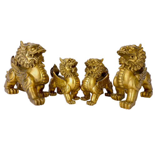 Brass Pi Xiu Ornament Pair Home Living Room Office Decoration Bronze Crafts Manufacturer Wholesale Copper Pi Xiu