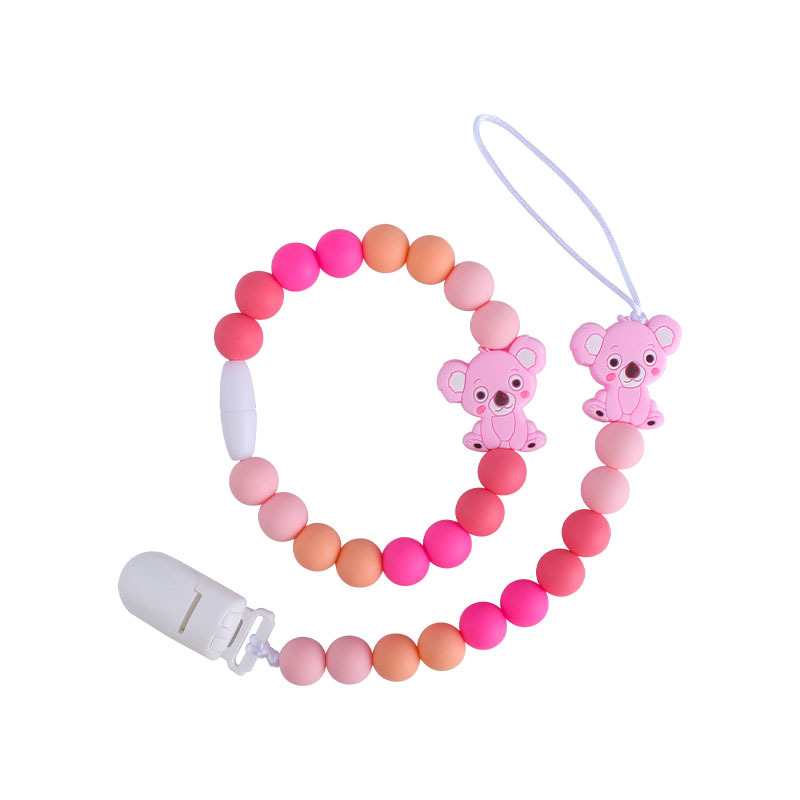 Explosivo bebé suministros plástico chupete clip bebé calmante silicona animal coche juguete mordedor cadena