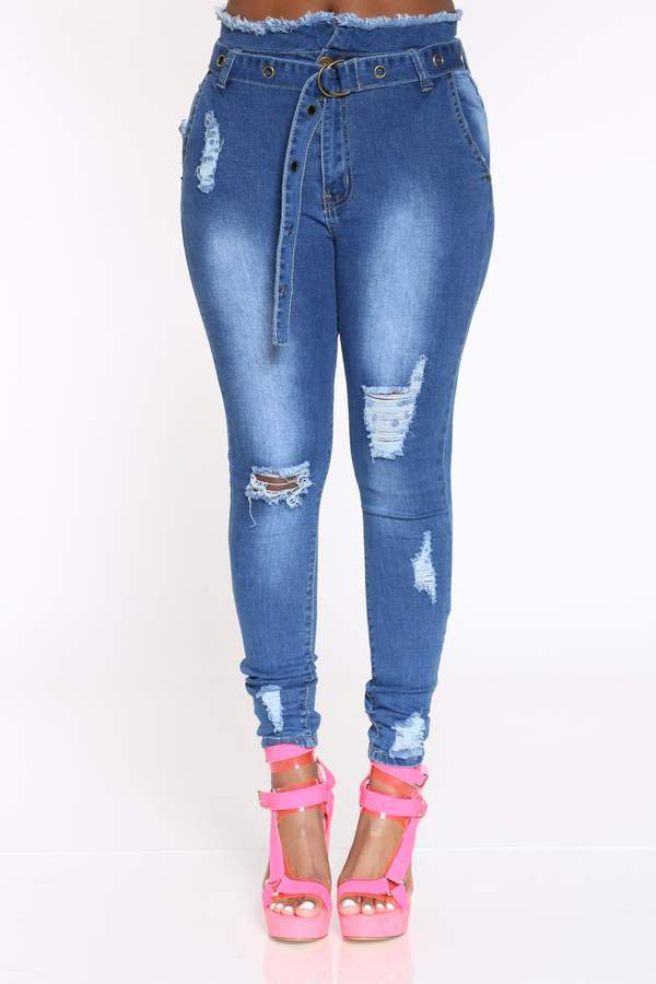 new ripped raw edge low-rise jeans nihaostyle clothing wholesale NSTH69152