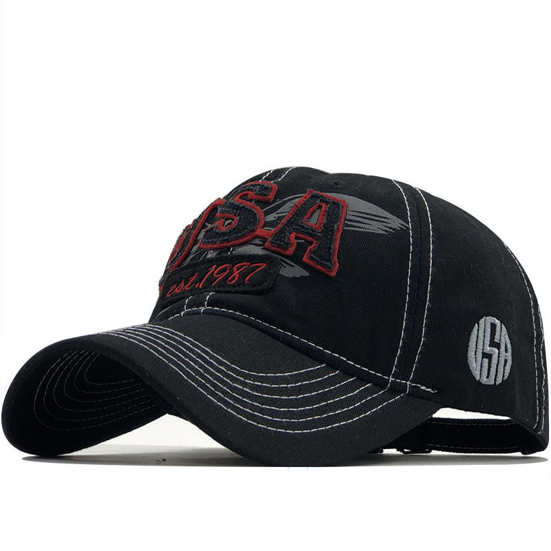 Eagle Embroidered Baseball Cap Cotton Unisex Sun Hat For Men_voghion.com