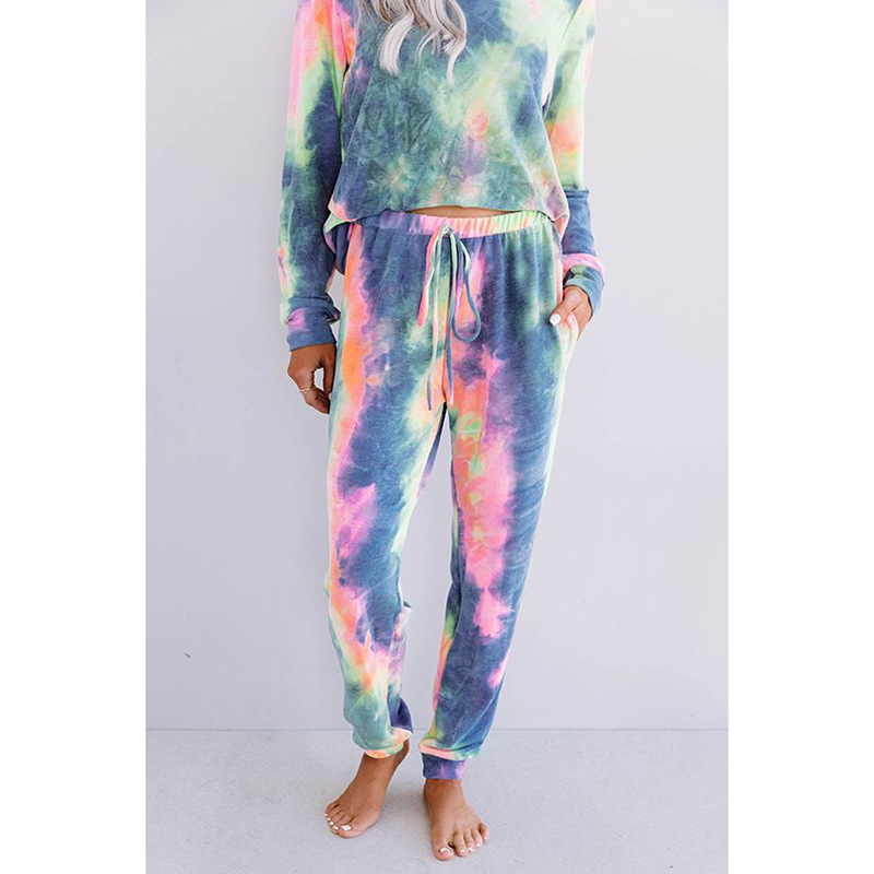 tie-dye long-sleeved trousers home service two-piece  NSZH25130