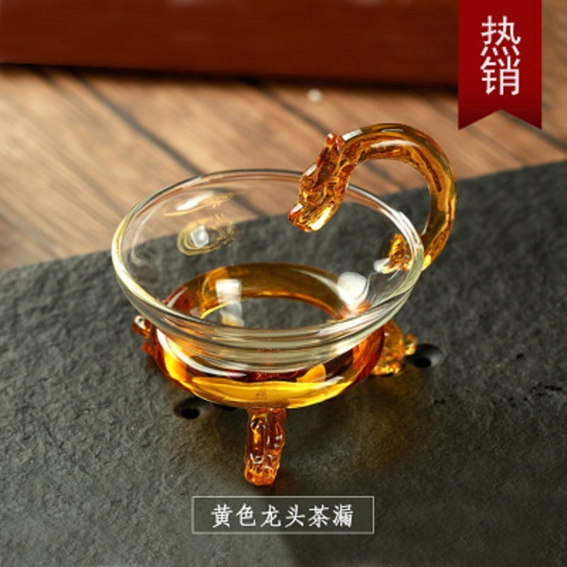 Fábrica al por mayor tetera de vidrio borosilicato colador de té resistente al calor vidrio Kung Fu juego de té ceremonia del té accesorios colador de té