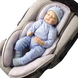 夏季新生儿手推车睡垫电动摇椅三明治网座椅垫婴儿车透气睡垫