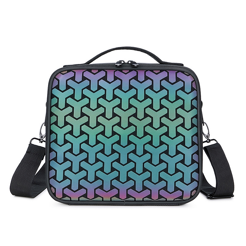 2024 Ny Phantom Night Glow Geometry Mode Vattentät High end kosmetisk förvaringshandväska Makeup Box_voghion.com