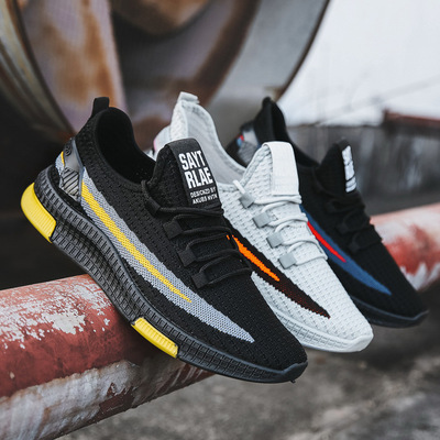 2020年春季新款男士运动鞋跑步鞋韩版潮流男鞋网红飞织男鞋批发|ru