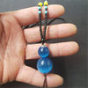 Fashionable crystal, pendant, long retro necklace cord, agate sweater, Korean style, cat's eye