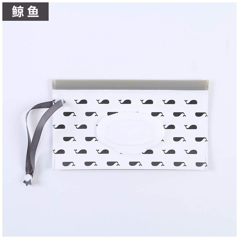 En stock al por mayor bebé EVA bolsa de tejido húmedo bolsa de embalaje extraíble portátil Flip ventana sanitaria bolsa de tejido húmedo bolsa