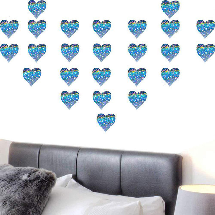 Fashion Style Copper Plate Self-adhesive Love Star Sequins Laser Round Seal Sticker