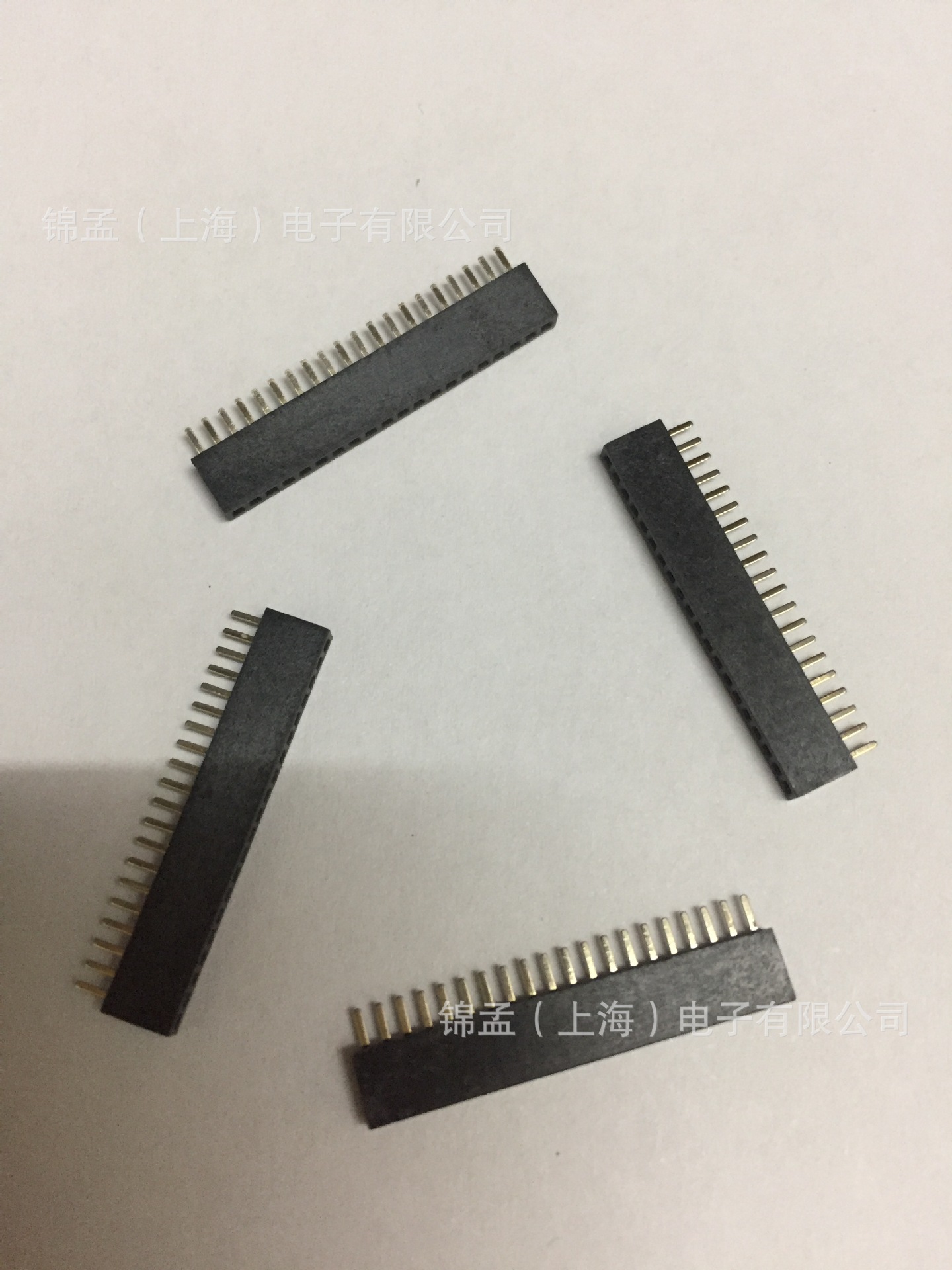 1.27MM间距单排直插排母1*27P排母母座塑高4.3MM环 保镀金