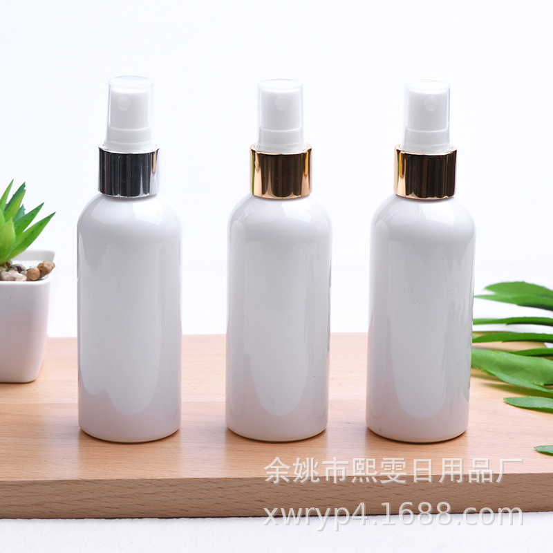 100ml矮胖避光电化铝喷雾瓶PET细雾瓶花露水驱蚊喷瓶化妆品包装瓶